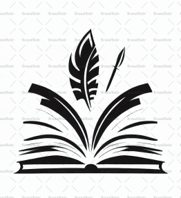 Offenes Buch und Feder